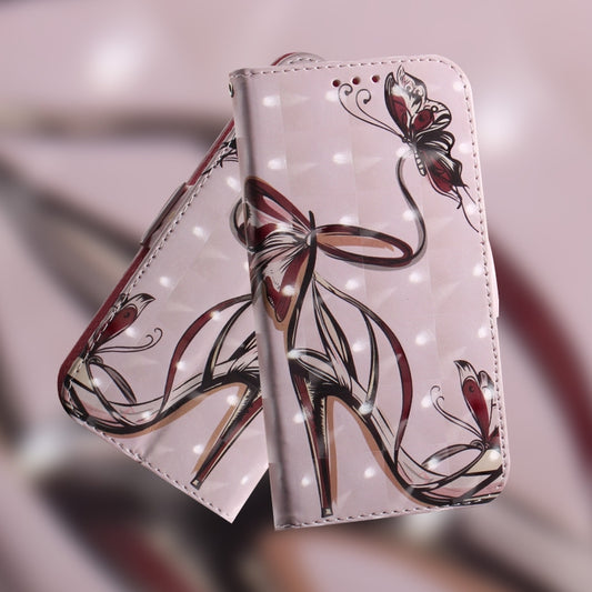 For Google Pixel 9 3D Colored Horizontal Flip Leather Phone Case(Butterfly High-heeled) by buy2fix