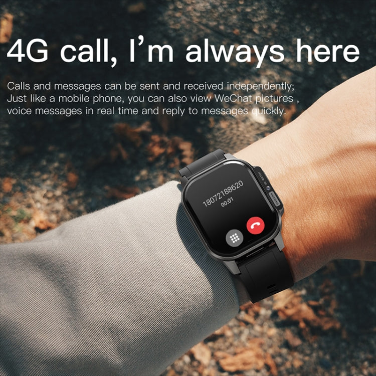 LEMFO DM62 2.13 inch AMOLED Square Screen Smart Watch Android 8.1, Specification:2GB+16GB(Black) by LEMFO