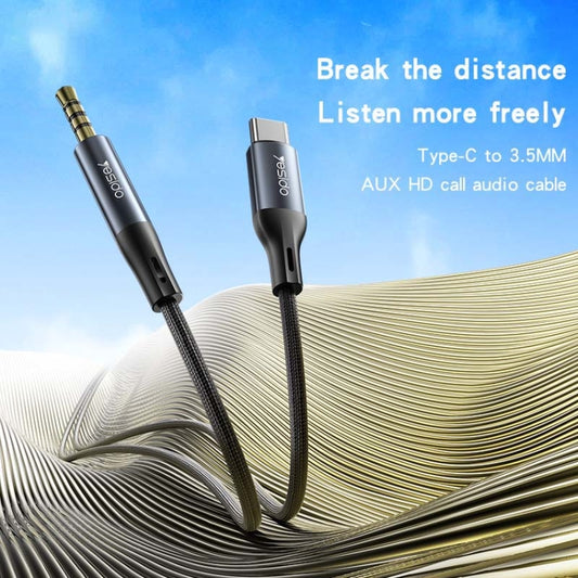 Yesido YAU42 USB-C/Type-C to 3.5mm AUX Audio Adapter Cable, Length: 1m(Black) by Yesido