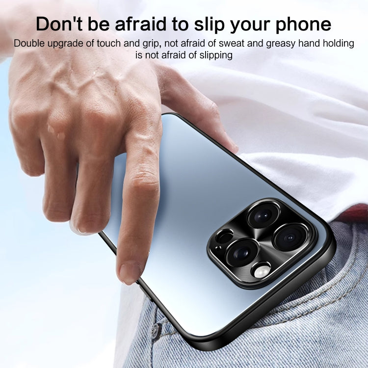 For iPhone 13 Pro Max R-JUST RJ-61 Electroplating Frosted TPU + PC Phone Case(Silver) by R-JUST