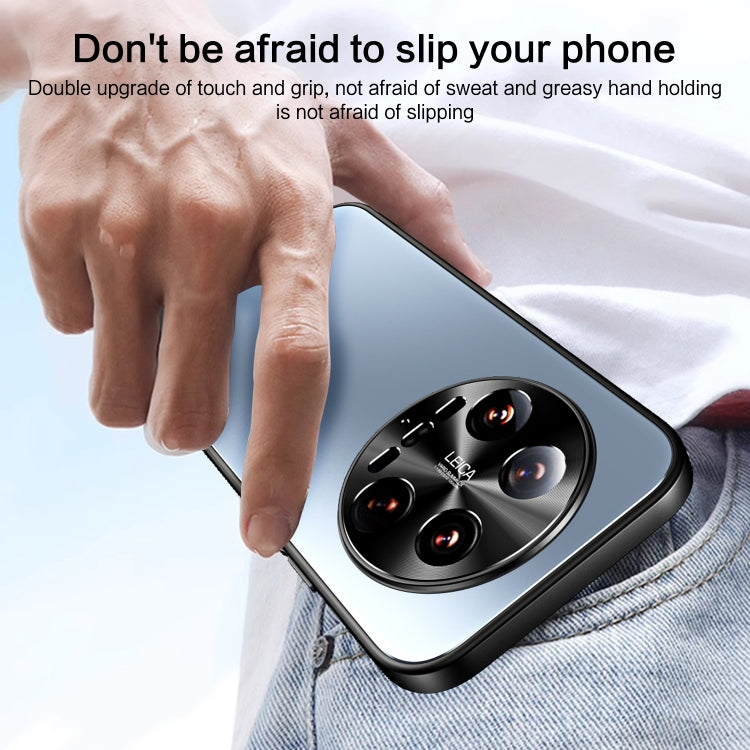 For Xiaomi 14 Ultra R-JUST RJ-61 Electroplating Frosted TPU + PC Phone Case(Blue) by R-JUST