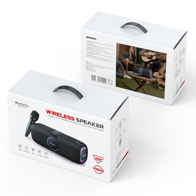 Yesido YSW21 Outdoor Portable Wireless Bluetooth Speaker with Microphone(Black) by Yesido