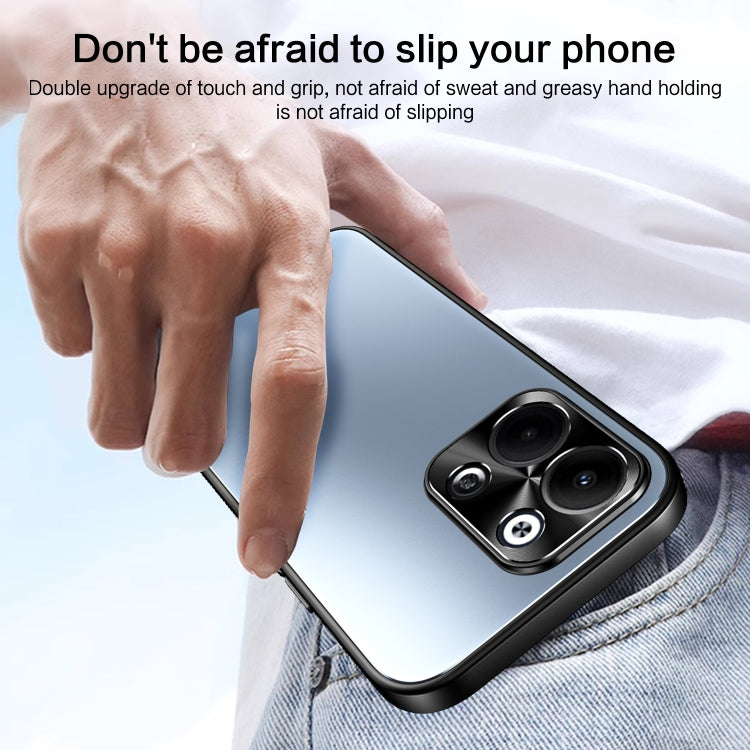 For OPPO Reno9 Pro+ R-JUST RJ-61 Electroplating Frosted TPU + PC Phone Case(Grey) by R-JUST