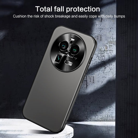 For OPPO Find X6 R-JUST RJ-61 Electroplating Frosted TPU + PC Phone Case(Pink) by R-JUST