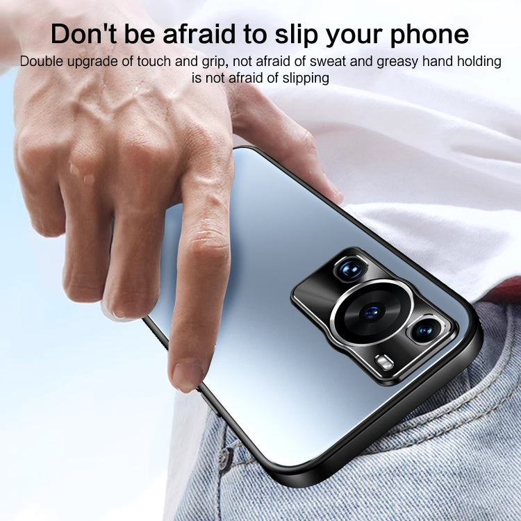 For Huawei P60 / P60 Pro R-JUST RJ-61 Electroplating Frosted TPU + PC Phone Case(Blue) by R-JUST