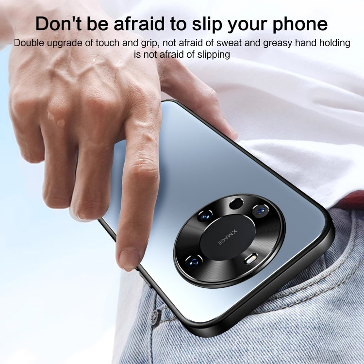 For Huawei Mate 60 Pro R-JUST RJ-61 Electroplating Frosted TPU + PC Phone Case(Blue) by R-JUST