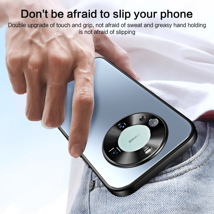 For Huawei Mate 60 R-JUST RJ-61 Electroplating Frosted TPU + PC Phone Case(Grey) by R-JUST