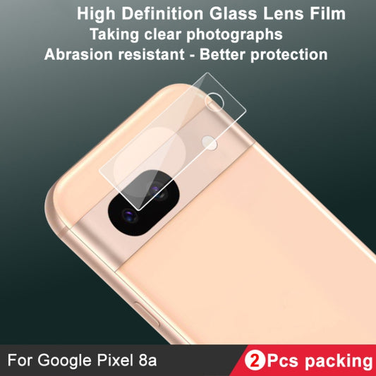 For Google Pixel 8a 2 PCS/Set IMAK HD Glass Rear Camera Lens Film by imak