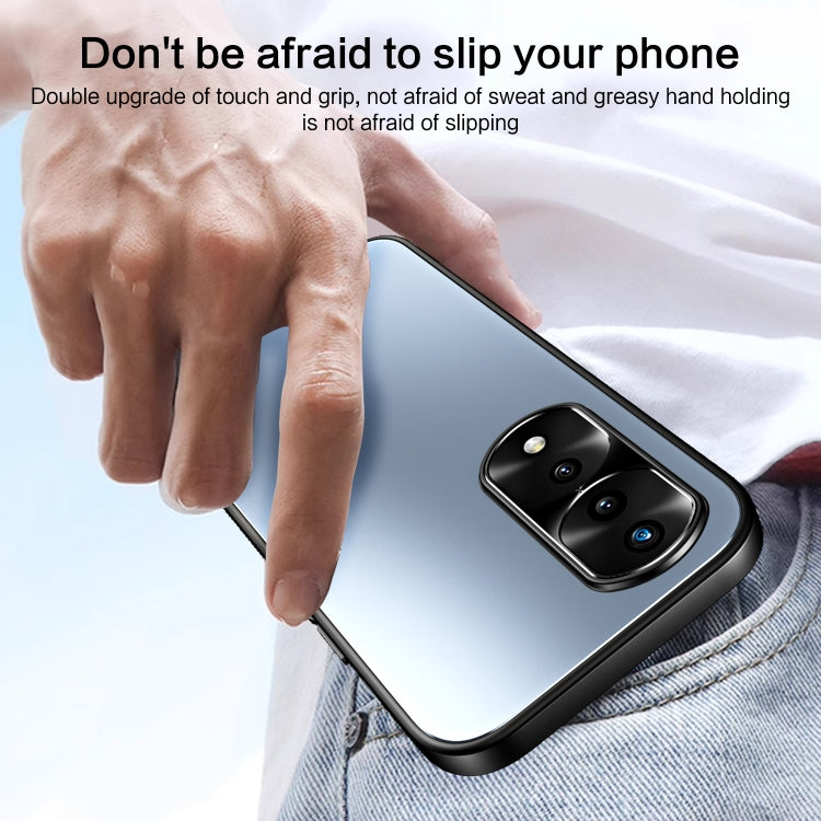 For Honor 70 R-JUST RJ-61 Electroplating Frosted TPU + PC Phone Case(Blue) by R-JUST