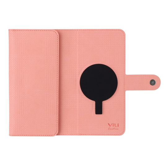 For iPhone 13 Pro Max ViLi GHA Series Shockproof MagSafe RFID Leather Attraction Horizontal Flip Phone Case(Pink) by ViLi