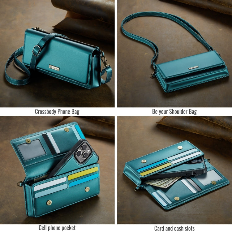 CaseMe Me30 Multi Functional Diagonal Cross Bag Phone Case(Green) - by CaseMe | Online Shopping UK | buy2fix