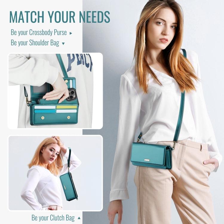 CaseMe Me30 Multi Functional Diagonal Cross Bag Phone Case(Green) - by CaseMe | Online Shopping UK | buy2fix