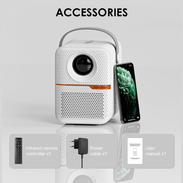 GXMO P10 Android 10 OS HD Portable WiFi Projector, Plug Type:AU Plug(White) by GXMO
