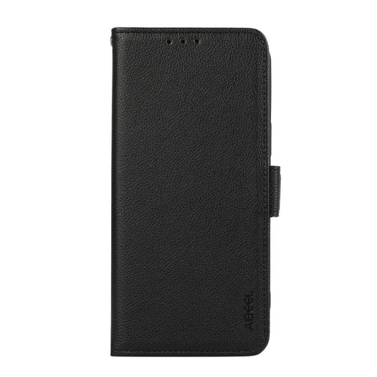 For iPhone 17 Pro ABEEL Side-Magnetic Litchi Pattern Leather RFID Phone Case(Black) - iPhone 17 Pro Cases by buy2fix | Online Shopping UK | buy2fix