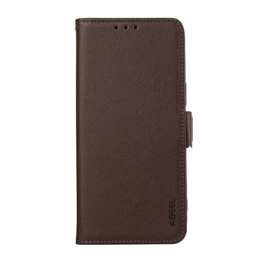 For Samsung Galaxy S23+ 5G ABEEL Side-Magnetic Litchi Pattern Leather RFID Phone Case(Brown) by buy2fix
