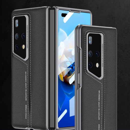 For Huawei MateX2 GKK Integrated Blade Ultra-thin Leather Full Coverage Phone Case(Grey) by GKK