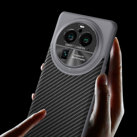 For OPPO Find X6 Pro GKK Mortise-Tenon Connection Contrast Color Leather Shockproof Phone Case(Carbon Fibre) by GKK