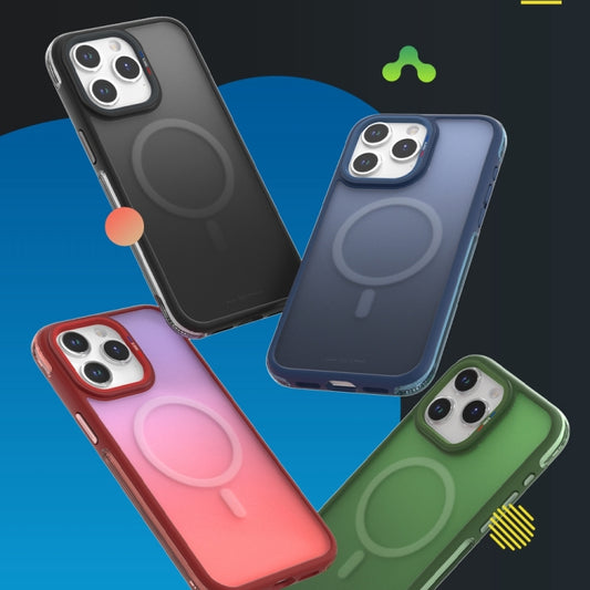 For iPhone 15 TGVIS Vigor Series Airbag MagSafe Magnetic Phone Case(Gradient Black) - iPhone 15 Cases by TGVIS | Online Shopping UK | buy2fix