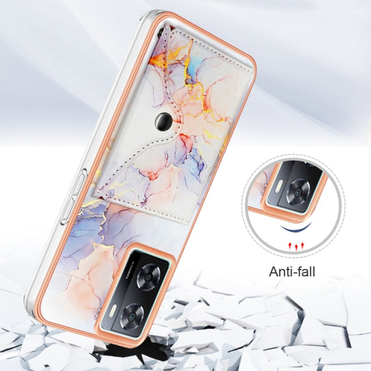 For OnePlus Nord N300 Marble Pattern IMD Card Slot Phone Case(Galaxy Marble White) by buy2fix