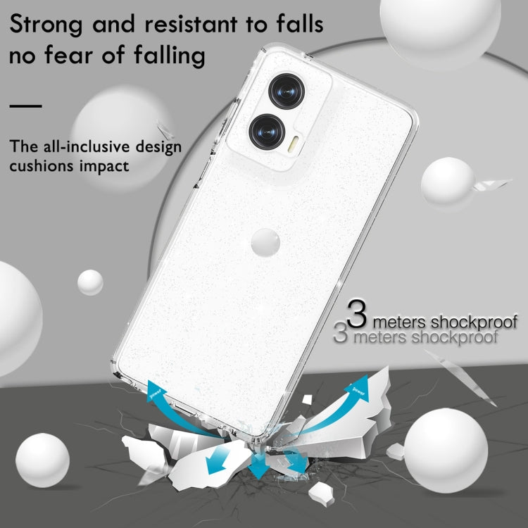 For Motorola Moto G Stylus 5G 2024 Terminator Style Shockproof Phone Case(Glitter White) by buy2fix
