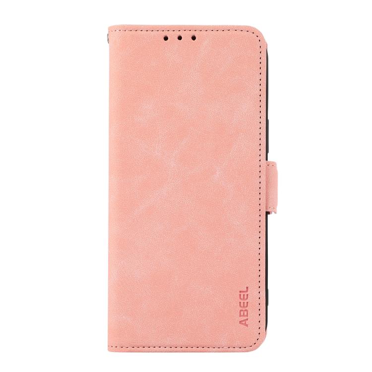 For iPhone Air ABEEL Frosted Magnetic RFID Leather Phone Case(Pink) - iPhone Air Cases by buy2fix | Online Shopping UK | buy2fix