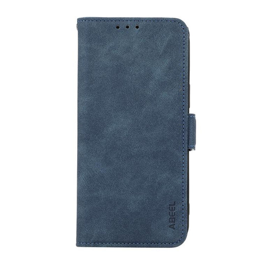 For iPhone 17 Pro Max ABEEL Frosted Magnetic RFID Leather Phone Case(Blue) - iPhone 17 Pro Max Cases by buy2fix | Online Shopping UK | buy2fix