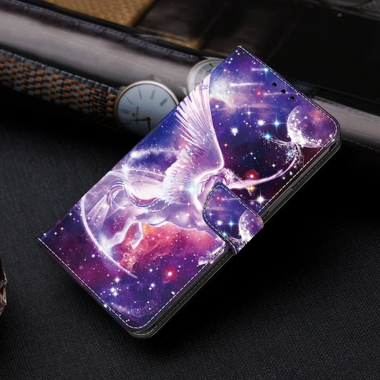 For Google Pixel 9 Pro Crystal Painted Leather Phone case(Unicorn) by buy2fix