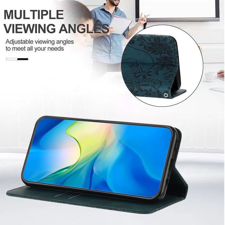 For iPhone 16 Pro Retro Elephant Embossed Leather Phone Case(Green) by buy2fix