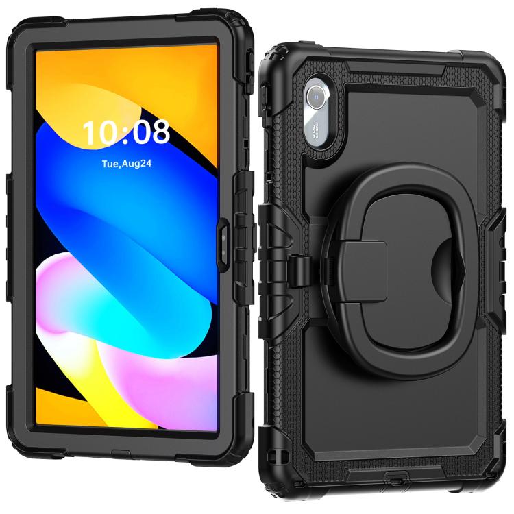 For Lenovo Xiaoxin Pad 2024 / 2025 Handle Silicone Hydric PC Tablet Case with Shoulder Strap(Black) - Lenovo by buy2fix | Online Shopping UK | buy2fix