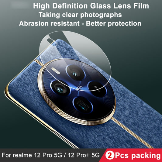 For Realme 12 Pro+ / 12 Pro 5G 2 PCS/Set IMAK HD Glass Rear Camera Lens Film by imak