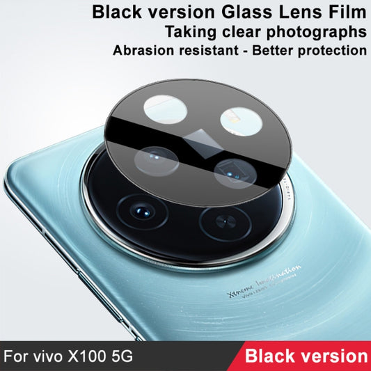 For vivo X100 5G IMAK Rear Camera Lens Glass Film Black Version by imak
