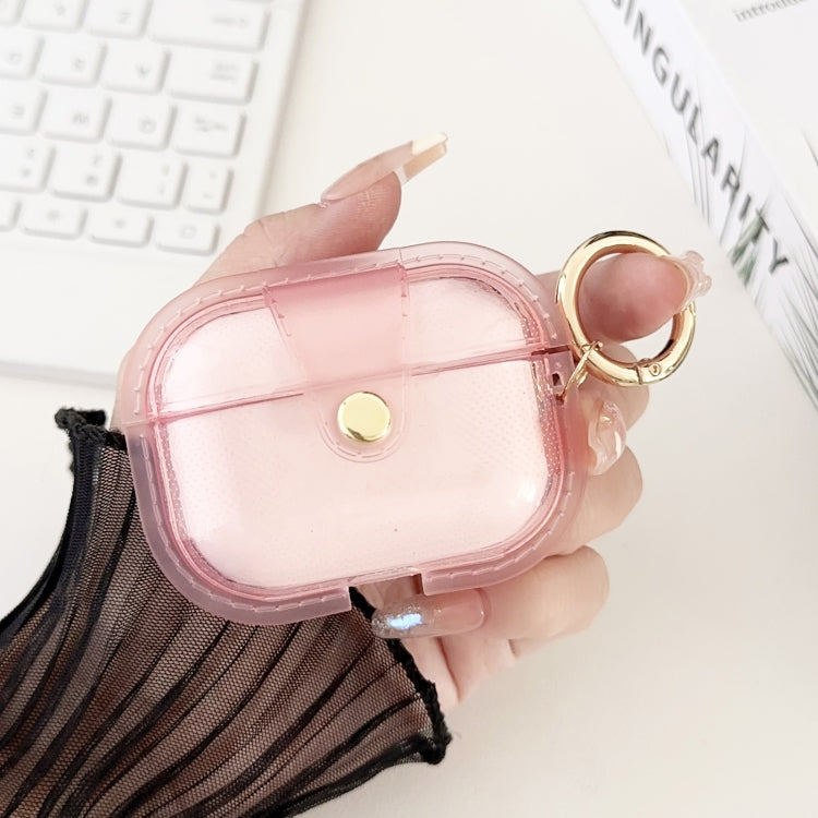 For AirPods Pro 2 Magnetic Clear Armor TPU TWS Earphone Case(Pink) - For AirPods Pro 2 by buy2fix | Online Shopping UK | buy2fix