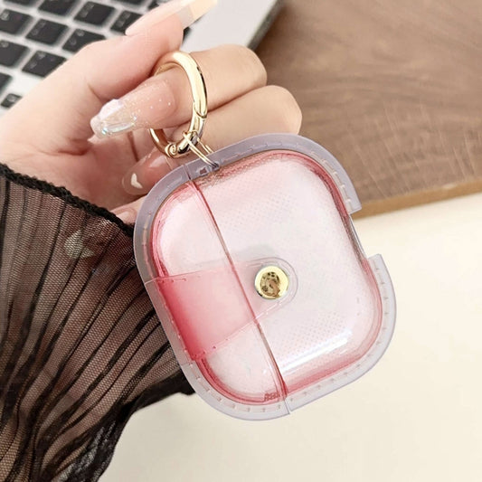 For AirPods 3 Magnetic Clear Armor TPU TWS Earphone Cover(Pink) by buy2fix