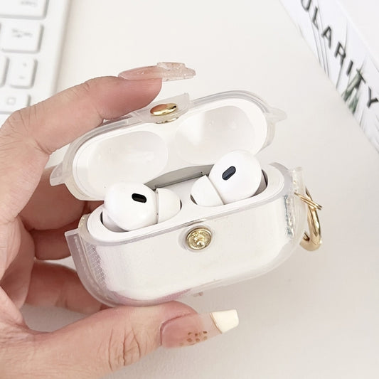 For AirPods Pro 1 Magnetic Clear Armor TPU TWS Earphone Cover(Tansparent) by buy2fix