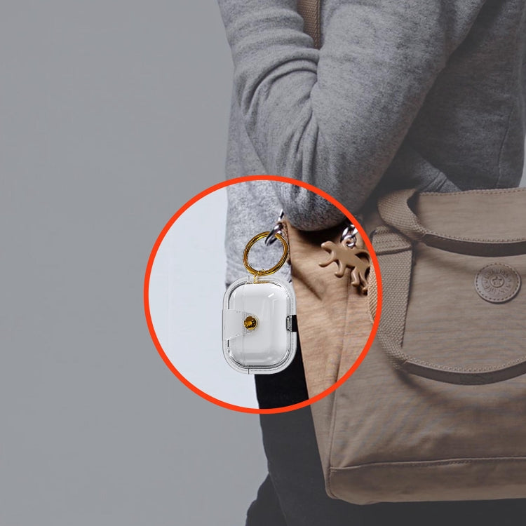 For AirPods 3 Magnetic Clear Armor TPU TWS Earphone Cover(Black) by buy2fix