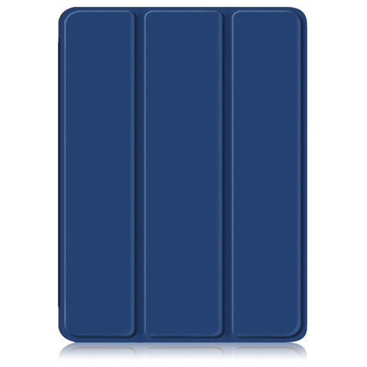 For iPad 10.2 2021 / 2020 / 10.5 Acrylic 3-Fold Solid Color Smart Leather Tablet Case(Dark Blue) - iPad 10.2 Cases by buy2fix | Online Shopping UK | buy2fix