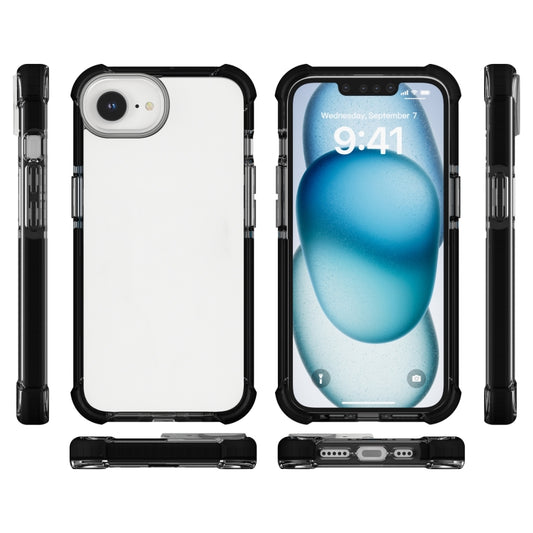 For iPhone 16e Acrylic Full Coverage Shockproof Phone Case(Black) by buy2fix