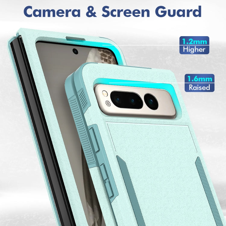For Google Pixel Fold 2 in 1 PC + TPU Phone Case(Light Green) by buy2fix