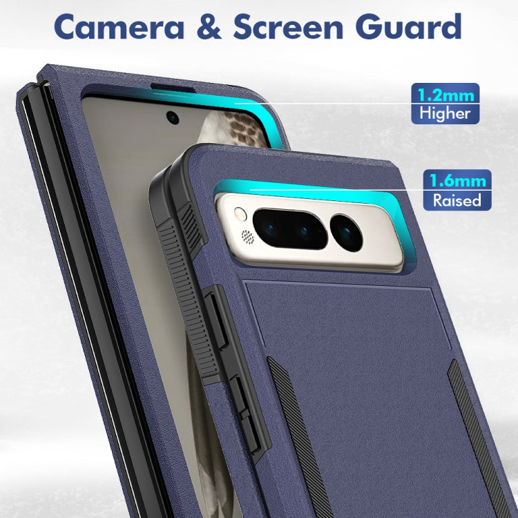 For Google Pixel Fold 2 in 1 PC + TPU Phone Case(Dark Blue) by buy2fix