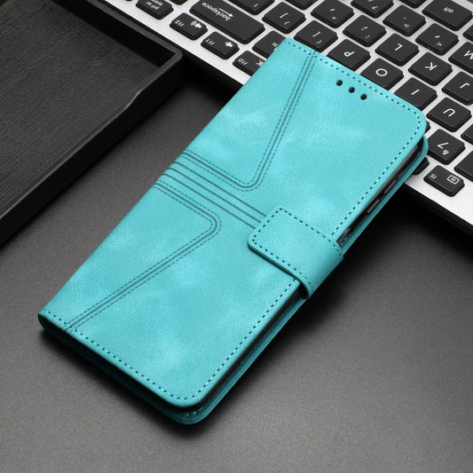 For Samsung Galaxy S22 5G Triangle Solid Color Leather Phone Case(Green) by buy2fix