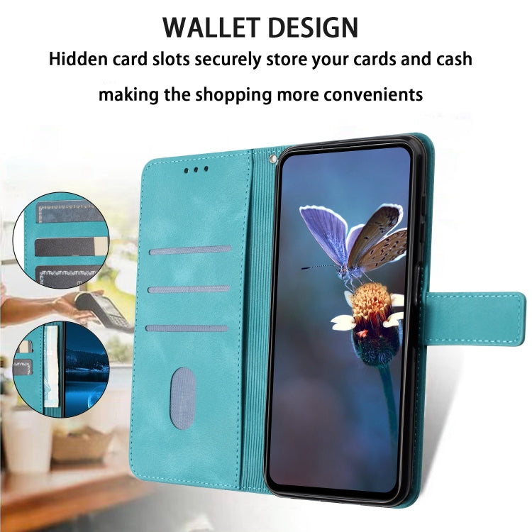 For Samsung Galaxy S20 FE 5G Triangle Solid Color Leather Phone Case(Green) by buy2fix