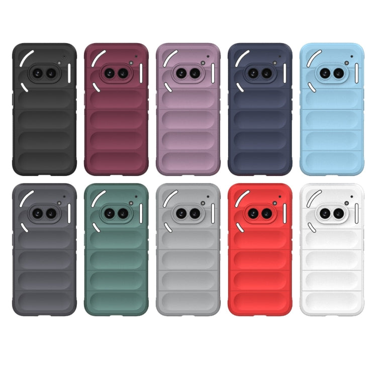 For Nothing Phone 2a Magic Shield TPU + Flannel Phone Case(Black) - More Brand by buy2fix | Online Shopping UK | buy2fix