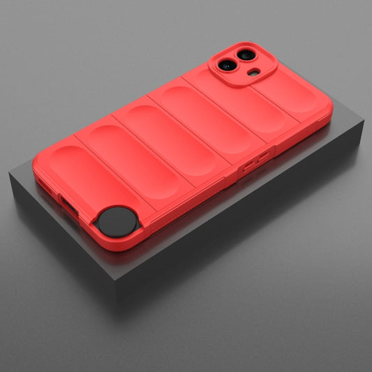 For Nothing CMF Phone 1 Magic Shield TPU + Flannel Phone Case(Red) - Nothing Cases by buy2fix | Online Shopping UK | buy2fix