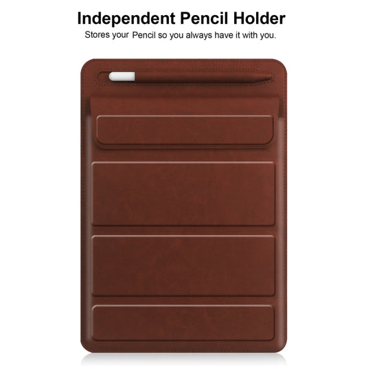 Fold Stand Magnetic Tablet Sleeve Case Liner Bag with Pen Slot For iPad 9.7 / 10.2 / 10.5 / 10.9 / 11 inch(Brown) - iPad Pro 11 (2022/2021) Cases by buy2fix | Online Shopping UK | buy2fix