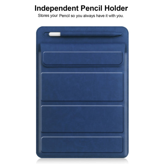 Fold Stand Magnetic Tablet Sleeve Case Liner Bag with Pen Slot For iPad 9.7 / 10.2 / 10.5 / 10.9 / 11 inch(Dark Blue) - iPad Pro 11 (2022/2021) Cases by buy2fix | Online Shopping UK | buy2fix