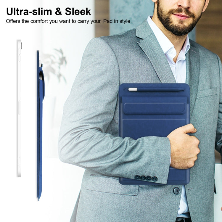 Fold Stand Magnetic Tablet Sleeve Case Liner Bag with Pen Slot For iPad 9.7 / 10.2 / 10.5 / 10.9 / 11 inch(Dark Blue) - iPad Pro 11 (2022/2021) Cases by buy2fix | Online Shopping UK | buy2fix