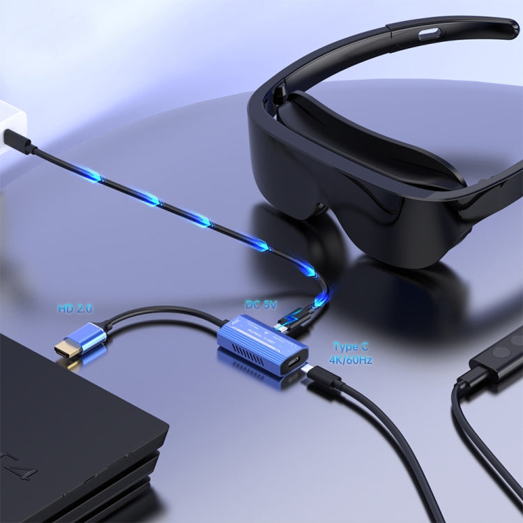 H161 4K 60HZ HDMI to Dual USB-C/Type-C Video Adapter Cable by buy2fix