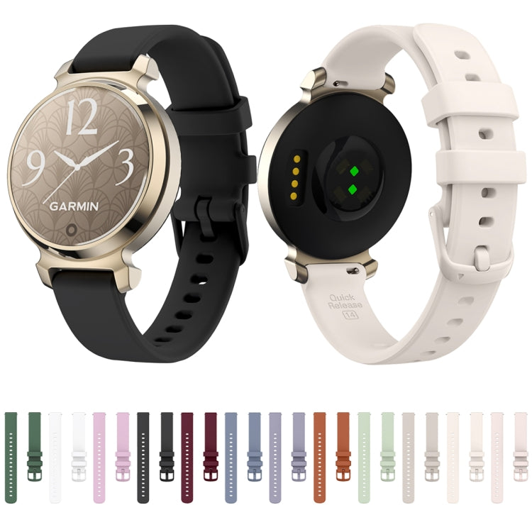 For Garmin Lily 2 Silicone Watch Band Wristband(Light Green) by buy2fix