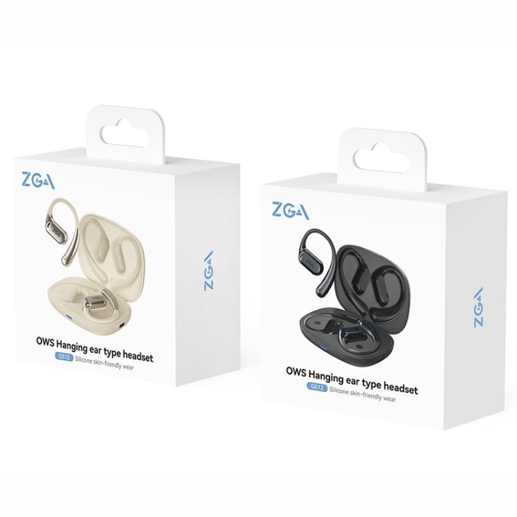 ZGA GS12 Ear-mounted Wireless Bluetooth Earphone(Black) by ZGA
