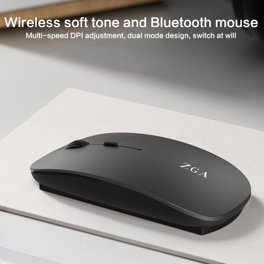 ZGA Chinchilla Dual Mode Wireless 2.4G + Bluetooth 5.0 Mouse(Silver) by ZGA